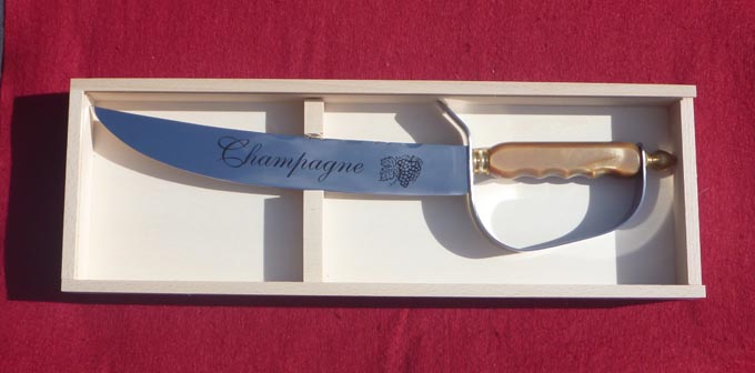  Wood Box Champagne knives 